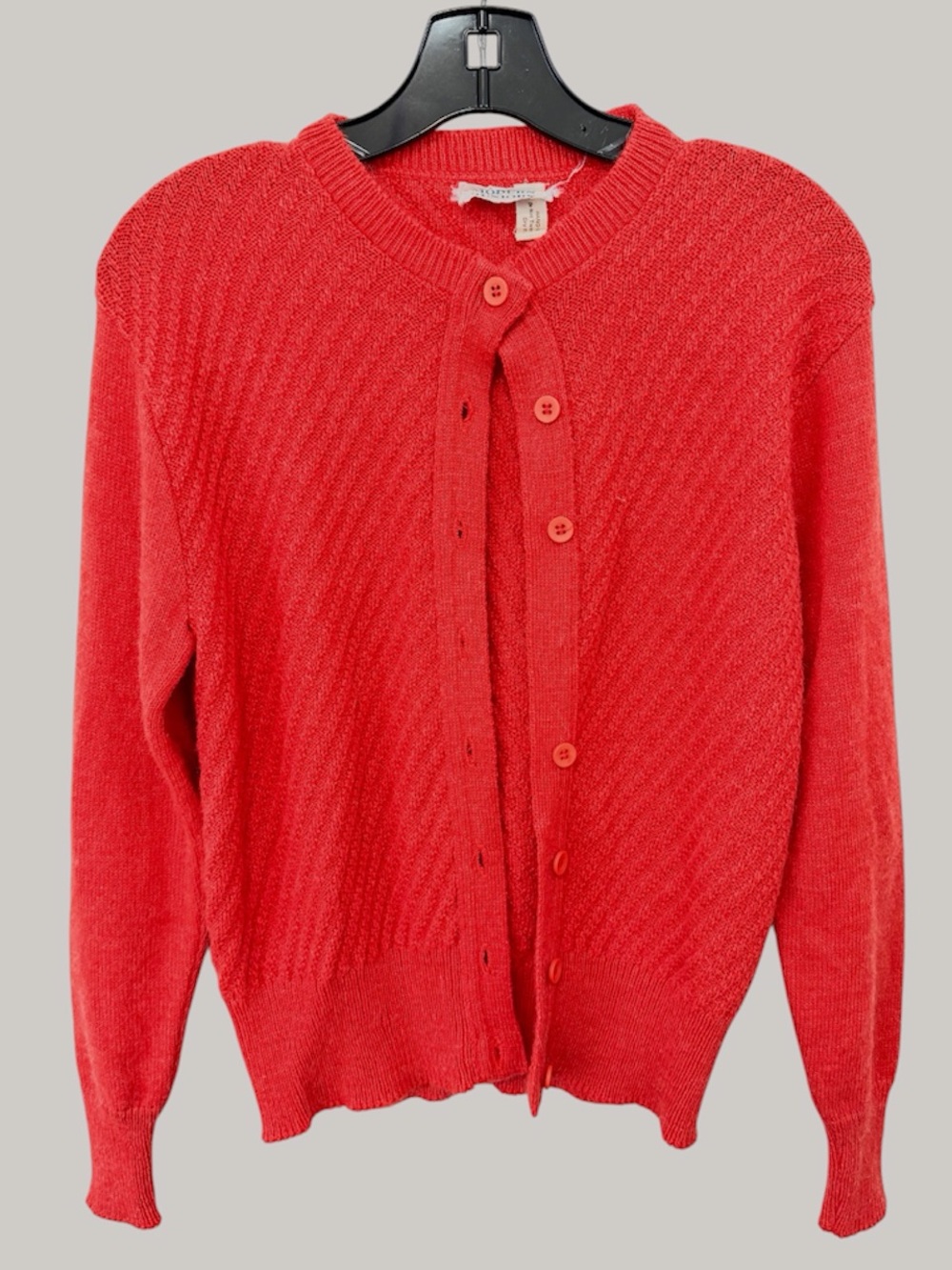 Vintage modern juniors orange knit cardigan